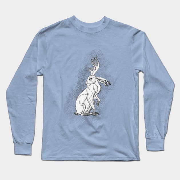 Jackalope Long Sleeve T-Shirt by Earthy Fauna & Flora